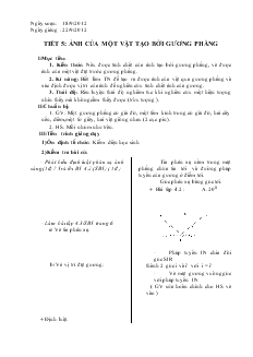 Bài giảng Môn Vật lý lớp 7 - Tiết 5: Ảnh của một vật tạo bởi gương phẳng (tiết 5)