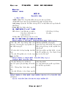 Bài giảng Môn Vật lý lớp 7 - Tuần 11 - Tiết 11 - Bài 10 - Nguồn âm (tiết 8)