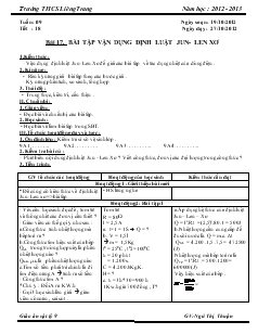 Bài giảng Môn Vật lý lớp 9- Tuần 9 - Tiết 18 - Bài 17 - Bài tập vận dụng định luật jun- Len xơ