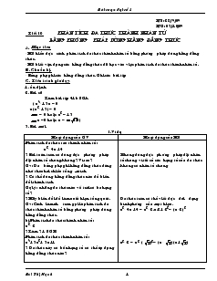 Bài soạn đại số 8 năm học 2008- 2009