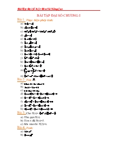 Bài tập Đại số 8 cơ bản và nâng cao