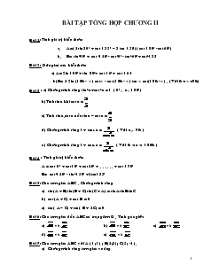 Bài tập tổng hợp chương II