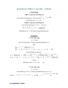 Bất đẳng thức cauchy (cô si)