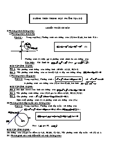 Chuyên đề Đường tròn trong mặt phẳng tọa độ