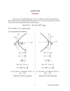 Chuyên đề Parabol