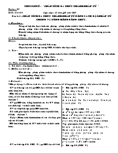 Chuyên đề Phân tích đa thức thành nhân tử