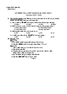 Đề kiểm tra Chương 2 Hình học 7 Trường THCS Minh Đức