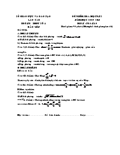 Đề kiểm tra học kỳ 2 năm học 2009-2010 môn toán 10