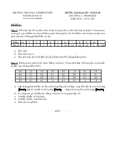 Đề ôn tập đại số toán 10 chương 5-thống kê năm học 2010-2011