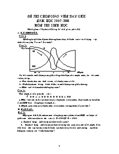Đề thi chọn giáo viên dạy giỏi năm học 2007-2008 môn thi sinh học