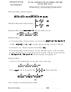 Đề thi chọn HSG lớp 10 năm học 2009-2010 đề thi môn toán