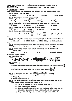 Đề thi Học kì 1 Toán Lớp 9 Trường THCS Trần Văn Ơn