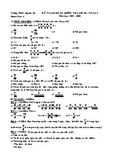 Đề thi Học kì II Toán 6 Trường THCS Nguyễn Du