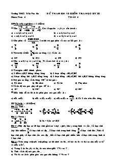 Đề thi Học kì II Toán 6 Trường THCS Trần Văn Ơn