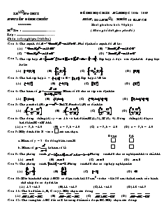 Đề thi học kỳ I - Năm học 2006 - 2007 Nguyễn Đình Chiểu môn toán học - khối 10 ban cơ bản