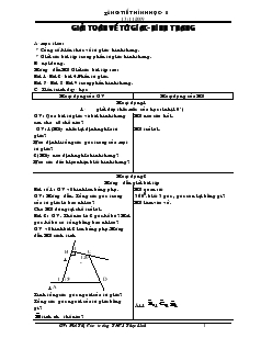 Giải toán về tứ gíac- Hình thang