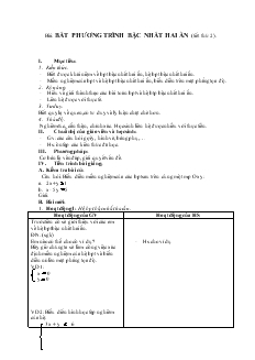 Giáo án Đại số 10 Bất phương trình bậc nhất hai ẩn (tiết thứ 2)