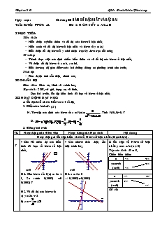 Giáo án Đại số 10 cơ bản Tiết 11 Hàm số y = ax + b