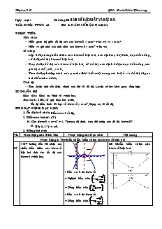 Giáo án Đại số 10 cơ bản Tiết 14 Hàm số bậc hai (tiếp)