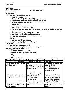 Giáo án Đại số 10 cơ bản Tiết 31 Ôn tập học kì I