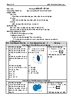 Giáo án Đại số 10 cơ bản Tiết 5 Các phép toán tập hợp