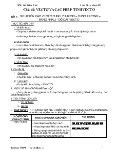 Giáo án Đại số 10 cơ bản Trường THPT Thanh Bình 2