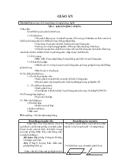 Giáo án Đại số 10 Đại cương về đường thẳng và mặt phẳng