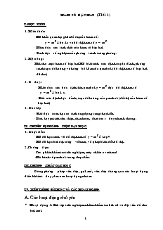 Giáo án Đại số 10 Hàm số bậc hai (tiết 1)
