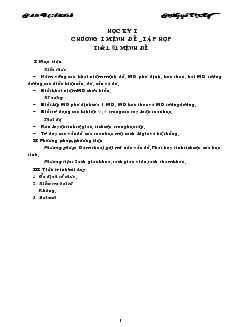 Giáo án Đại số 10 học kỳ I