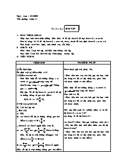 Giáo án Đại số 10 năm học 2001- 2002 Tiết 14 Bài tập