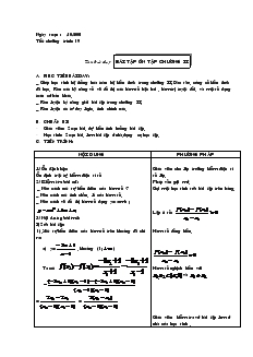 Giáo án Đại số 10 năm học 2001- 2002 Tiết 19 Bài tập ôn tập chương II