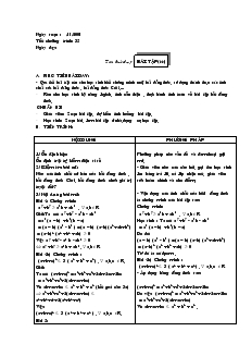 Giáo án Đại số 10 năm học 2001- 2002 Tiết 35 Bài tập( tiếp)