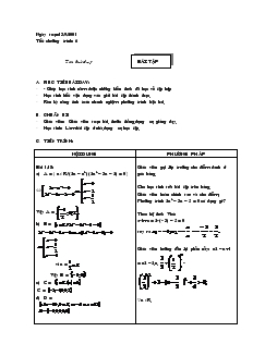 Giáo án Đại số 10 năm học 2001- 2002 Tiết 6 Bài tập