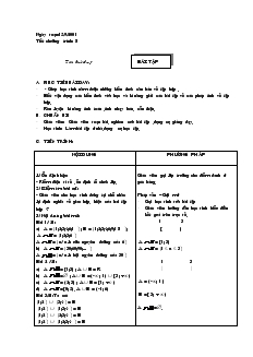 Giáo án Đại số 10 năm học 2001- 2002 Tiết 8 Bài tập