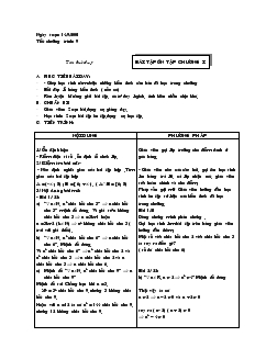 Giáo án Đại số 10 năm học 2001- 2002 Tiết 9 Bài tập ôn tập chương I