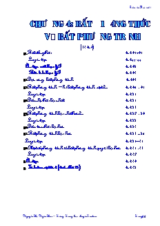 Giáo án Đại số 10 năm học 2006- 2007 Chương 4: Bất đẳng thức và bất phương trình