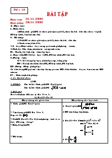 Giáo án Đại số 10 năm học 2006- 2007 Tiết 21 Bài tập
