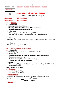 Giáo án Đại số 10 năm học 2006- 2007 Tiết 25 Đại cương về phương trình