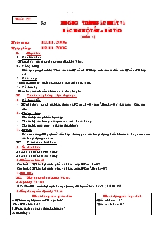 Giáo án Đại số 10 năm học 2006- 2007 Tiết 27 Phương trình bậc nhất và bậc hai một ẩn bài tập ( tiết 2)