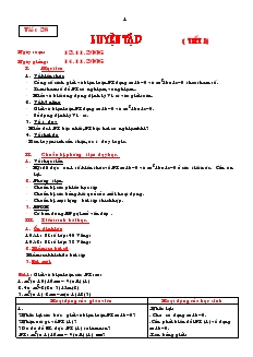 Giáo án Đại số 10 năm học 2006- 2007 Tiết 28 Luyện tập ( tiết 1)