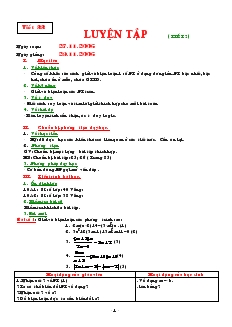 Giáo án Đại số 10 năm học 2006- 2007 Tiết 33 Luyện tập( tiết 2)