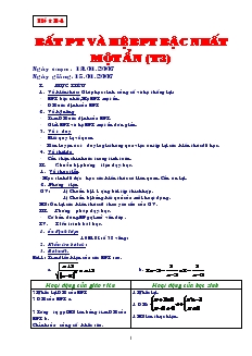 Giáo án Đại số 10 năm học 2006- 2007 Tiết 34 Bất phương trình và hệ bất phương trình bậc nhất một ẩn (tiết 3)