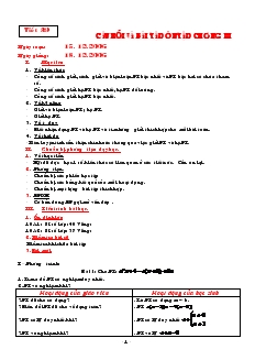 Giáo án Đại số 10 năm học 2006- 2007 Tiết 39 Câu hỏi và bài tập ôn tập chương