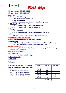 Giáo án Đại số 10 năm học 2006- 2007 Tiết 48 Bài tập