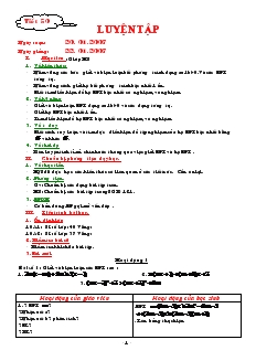 Giáo án Đại số 10 năm học 2006- 2007 Tiết 50 Luyện tập