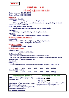 Giáo án Đại số 10 năm học 2006- 2007 Tiết 51 Phương sai và độ lệch chuẩn