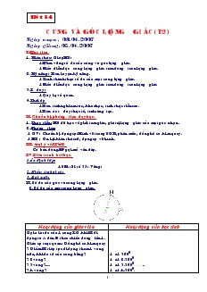 Giáo án Đại số 10 năm học 2006- 2007 Tiết 54 Cung và góc lượng giác(tiết 2)