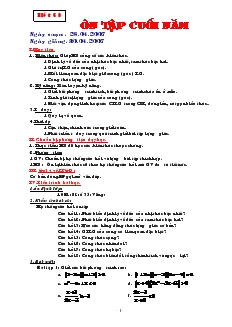 Giáo án Đại số 10 năm học 2006- 2007 Tiết 60 Ôn tập cuối năm