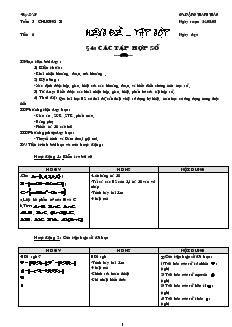 Giáo án Đại số 10 năm học 2008- 2009  Bài 4 Các tập hợp số