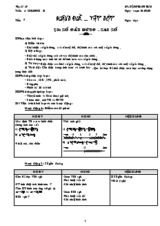 Giáo án Đại số 10 năm học 2008- 2009  Bài 5 Số gần đúng, sai số